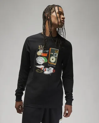 Свитшот мужской Air Jordan M J Flt Artst Ls Crew Black Dv1474-010