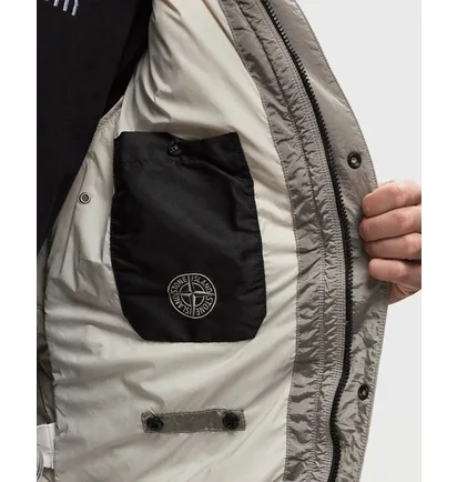 Пуховик мужской Stone Island Crinkled Econyl® Grey 811541419-V0097