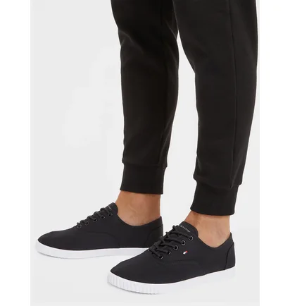 Кросівки чоловічі Tommy Hilfiger Canvas Lace Up Sneaker Black FW0FW07805-BDS