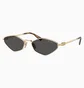 Солнцезащитные очки женские MIU MIU Grey/Gold 56ZS-ZVN5SO-56