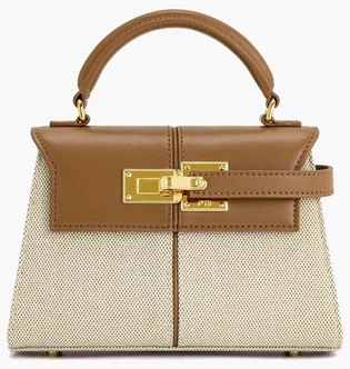 Сумка жіноча JW PEI Elise Top Handle Bag Brown/Beige BB2024BG86084JWP