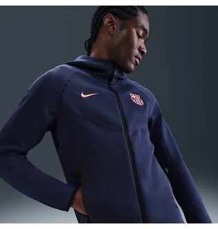 Толстовка мужская Nike Sportswear Fc Barcelona Tech Fleece Blue HQ1829-411