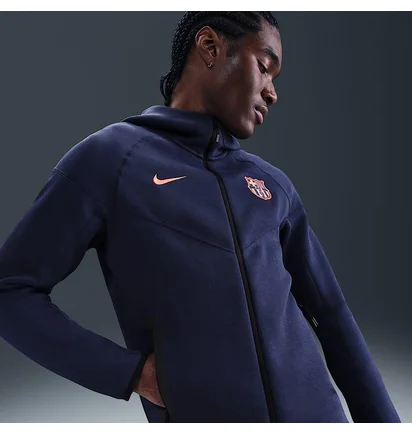 Толстовка мужская Nike Sportswear Fc Barcelona Tech Fleece Blue HQ1829-411