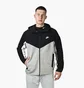 Толстовка чоловіча Nike Sportswear Tech Fleece Windrunner Full-Zip Hoodie Black/White FB7921-064