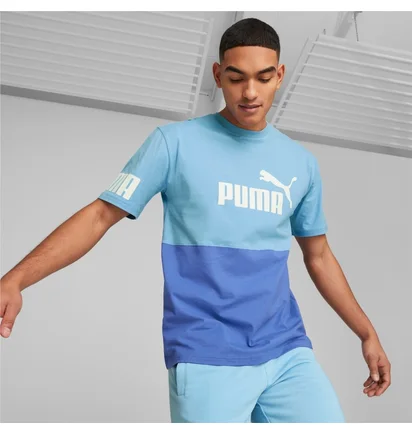 Футболка мужская Puma Power Colourblock Light Blue 673321-93