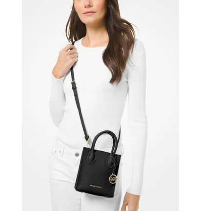 Сумка жіноча Michael Kors Mercer Extra-Small Pebbled Leather Crossbody Bag Black 35S1GM9T0L-BLACK-18323