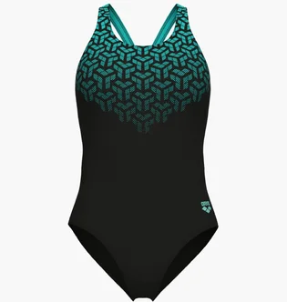 Купальник жіночий Arena Kikko V Swimsuit V Back Graphi Black 006650-508