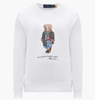 Свитшот мужской Ralph Lauren Polo Bear By Ralph Lauren White 710953718004