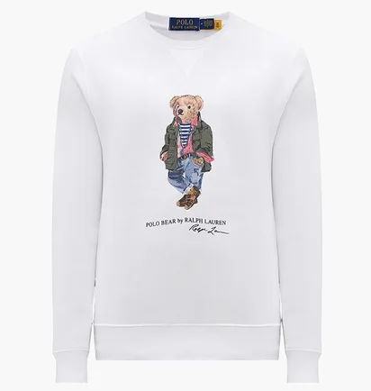 Свитшот мужской Ralph Lauren Polo Bear By Ralph Lauren White 710953718004