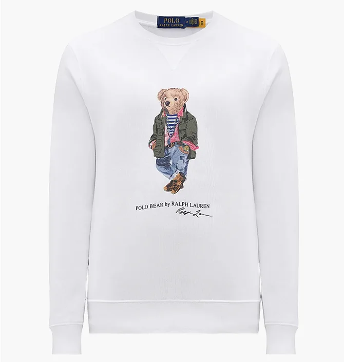 Свитшот мужской Ralph Lauren Polo Bear By Ralph Lauren White 710953718004