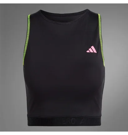 Топ жіночий Adidas Adizero Running Crop Tank Top Black IL1372