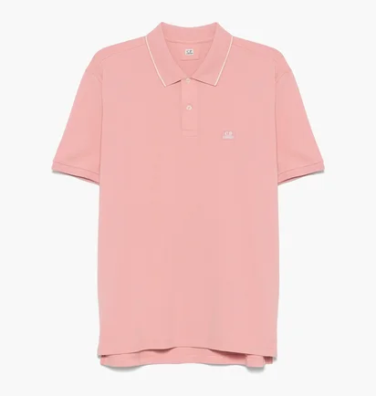 Поло мужское C.P. Company Stretch Piquet Two-Button Logo Polo Peach 18CMPL097A-005263W