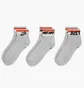 Шкарпетки унісекс Nike Everyday Essential An Grey (3 пари) Dx5080-050