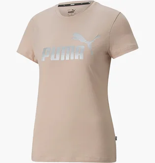Футболка жіноча Puma Ess Metallic Logo Tee Beige 848303-47