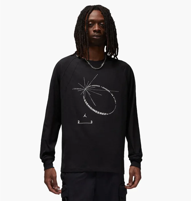 Свитшот мужской Air Jordan 23E Stmt Ls Crew Black Dv1463-010
