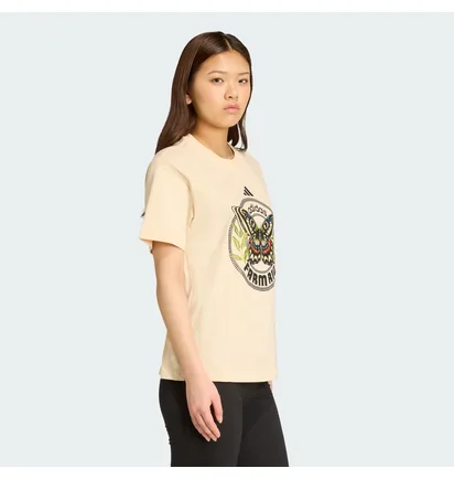 Футболка женская Adidas X Farm Graphic Beige JL8614