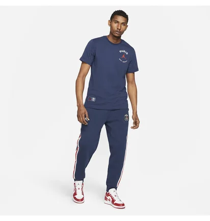 Футболка чоловіча Air Jordan Psg X Paris Saint-Germain Logo Blue DB6514-410