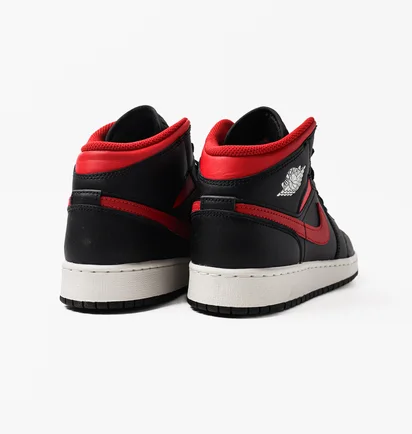 Кроссовки детские Air Jordan 1 Mid Gs Black/Red DQ8423-060