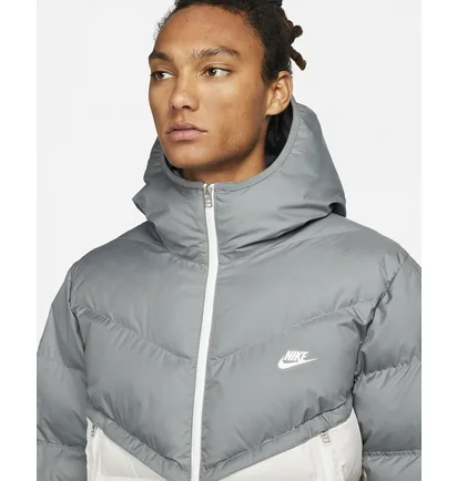 Куртка чоловіча Nike M Nk Sf Wr Pl-Fld Hd Jkt Grey/White Dr9605-084