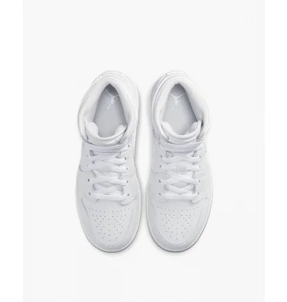 Кроссовки детские Air Jordan Air 1 Mid Bg White 554725-130