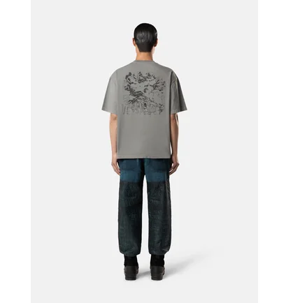 Футболка мужская Stone Island Regular-Fit Short-Sleeve T-Shirt With Megacity Sky Embroidery Grey K2S152100021-S0233-V006B