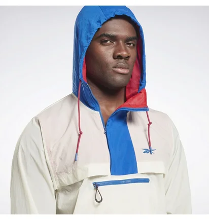 Худи мужское Reebok Lightweight Woven Anorak Jacket Beige HG8904
