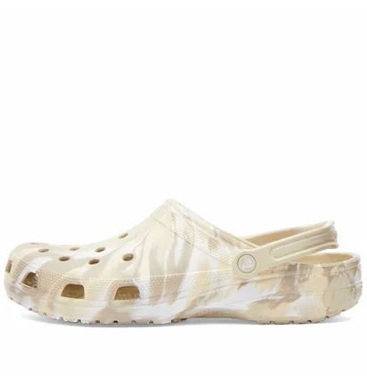 Тапочки мужские Crocs Classic Marbled Clog Beige 206867-2Y3