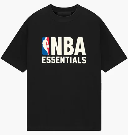 Футболка чоловіча Fear of God Essentials X Nba Black 125AL244001F