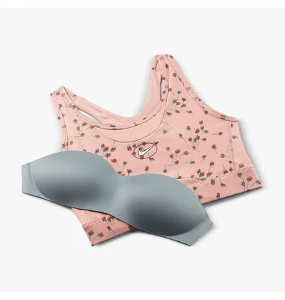 Топ женский Nike Dri-Fit Swoosh Icon Clash Print Peach DM0639-609