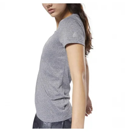 Футболка женская Reebok Reflective Graphic Short Sleeve Running Top Grey D78939