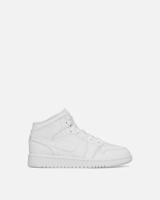 Кросівки дитячі Nike Air Jordan 1 Mid (Gs) Sneakers White 554725-136