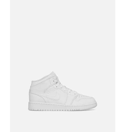 Кроссовки детские Nike Air Jordan 1 Mid (Gs) Sneakers White 554725-136