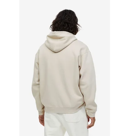 Худи мужские H&M Relaxed Fit Hoodie Beige 970819060