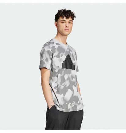 Футболка мужская Adidas Future Icons Badge Of Sport Allover Print Camo/Grey IV5201