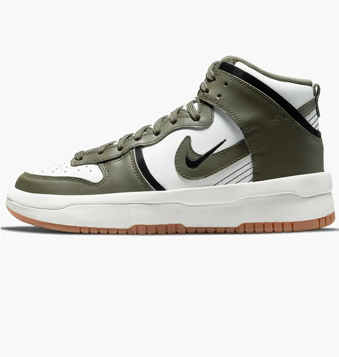 Кроссовки женские Nike Wmns Dunk High Up Khaki White/Green DH3718-103