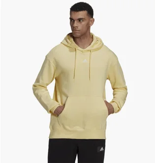 Худі чоловіче Adidas Essentials Feelvivid Cotton Fleece Drop Shoulder Hoodie Yellow Hk2824