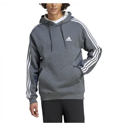 Худи мужское Adidas Essentials 3-Stripes Grey IJ6475