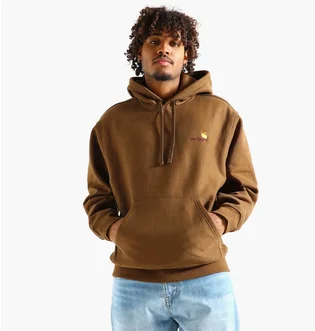 ᐉ Худи мужское Carhartt Hooded American Script Sweat Lumber Brown