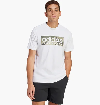 Футболка чоловіча Adidas Camo Linear Graphic White IN6473