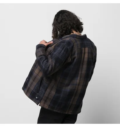 Рубашка мужская Vans Howard Sherpa Lined Flannel Buttondown Shirt Brown VN0A7SF50CB