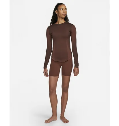 Лонгслів жіночий Nike Yoga Dri-Fit Adv Brown DQ5603-010