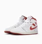 Кросівки чоловічі Air Jordan 1 Mid Se White Dune Red White FJ3458-160