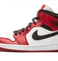Кроссовки мужские Air Jordan 1 Mid White/Red 554724-173