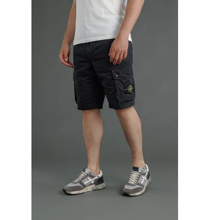 Шорты мужские Stone Island Slim Fit Cargo Bermuda Black 15L100011-S00WA-V0129