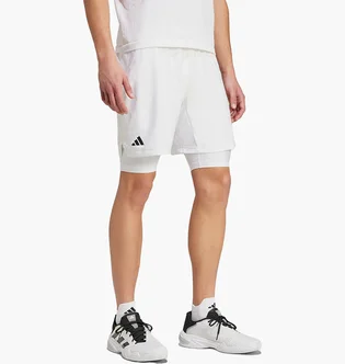 Шорты мужские Adidas Tennis Pro Aeroready Shorts And Inner Shorts White IS8097