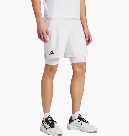 Шорты мужские Adidas Tennis Pro Aeroready Shorts And Inner Shorts White IS8097
