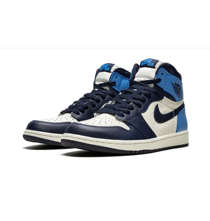 Кроссовки мужские Air Jordan 1 Retro High Og Blue/Beige 555088-140
