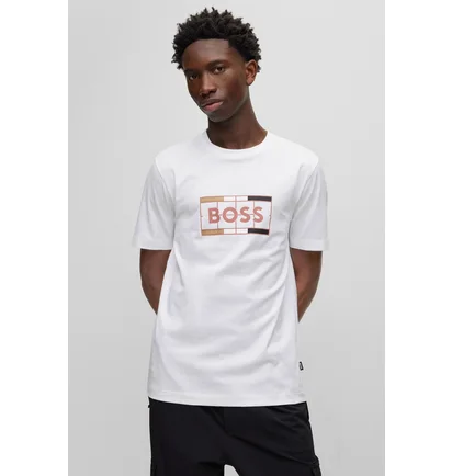 Футболка мужская Hugo Boss T-Shirt Slim Fit White 50486210