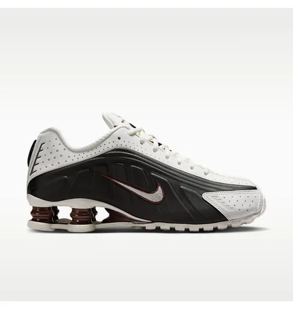 Кроссовки женские Nike Shox R4 Sail Fauna Brown White/Black AR3565-104