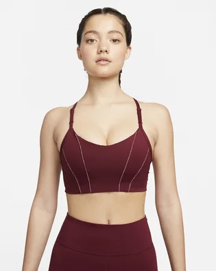 Топ жіночий Nike Womens Light-Support Padded Metallic Tape Sports Bra Bordo Dd1407-638
